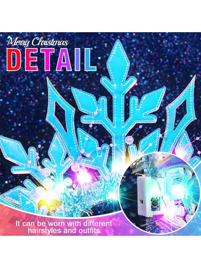 Beaded Snowflake LED Hair Accessory