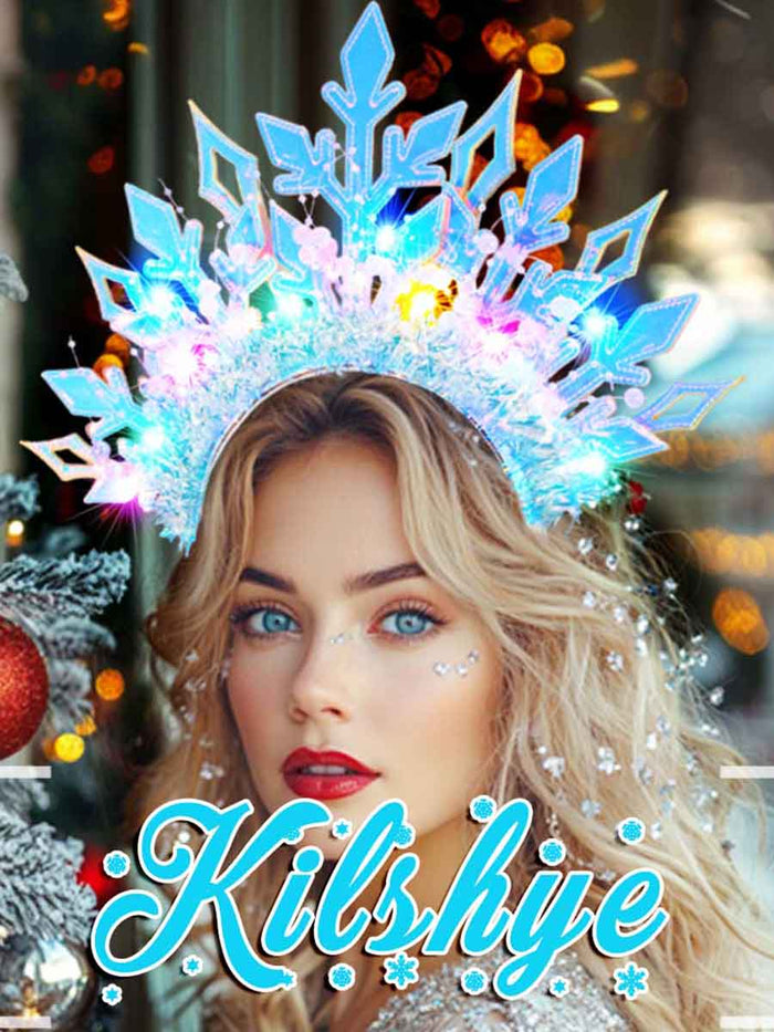 Beaded Snowflake LED Hair Accessory