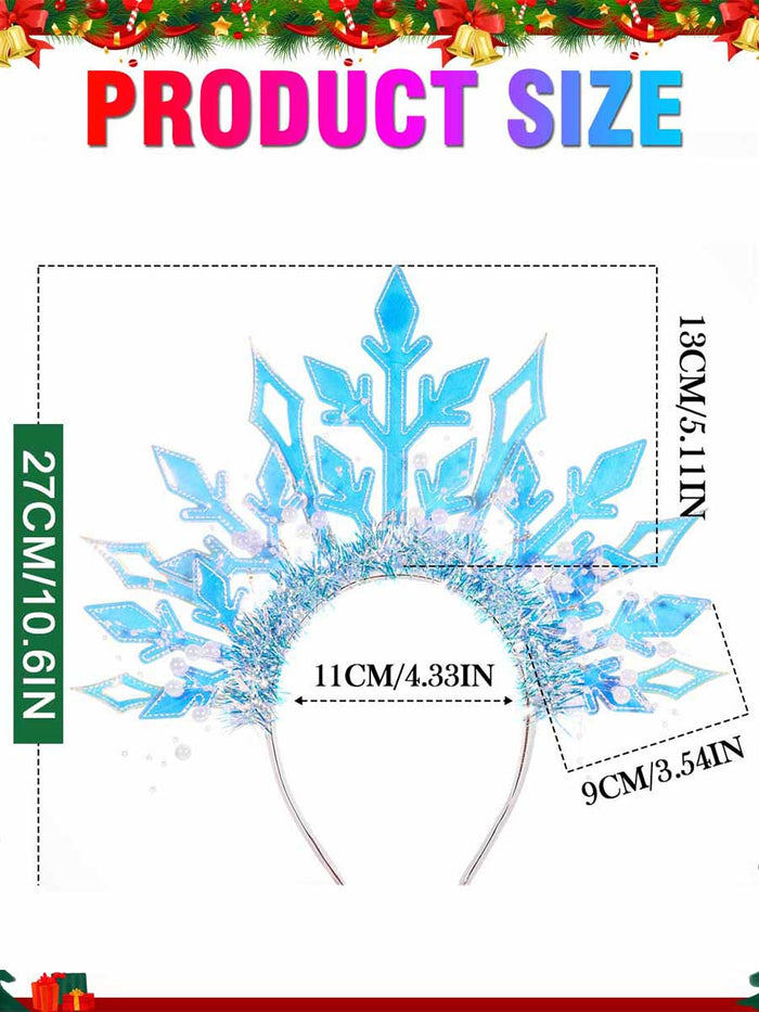 Beaded Snowflake LED Hair Accessory