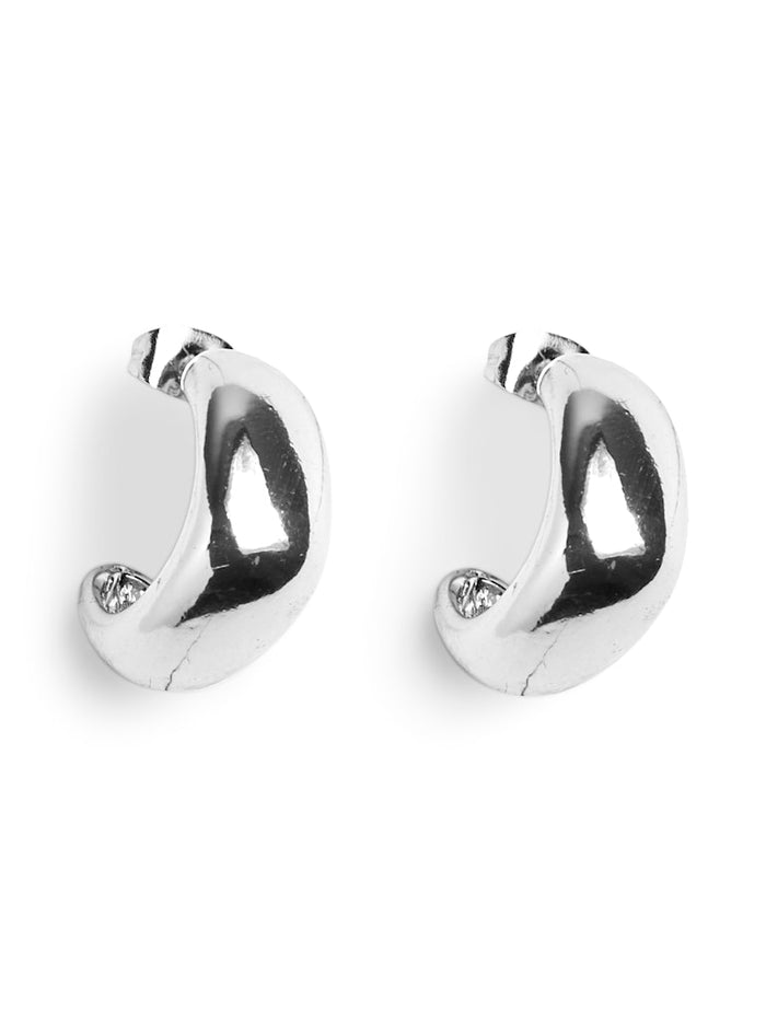Bell Hoop Earrings (Silver)