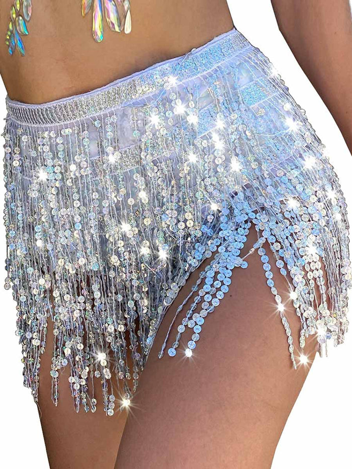 Belly Sequin Tassel Dance Skirt