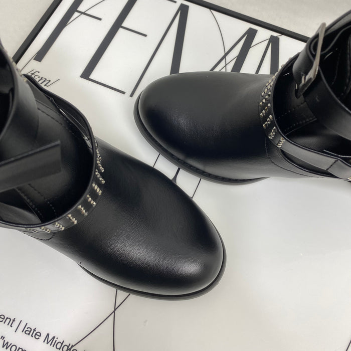 Belt Buckle Ankle Boots