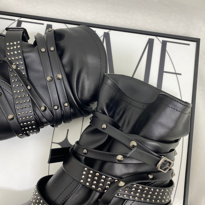 Belt Buckle Ankle Boots