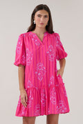 Berke Shift Mini Dress in Pink