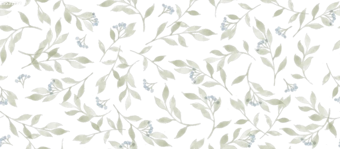 Berry Branches Big Green Off White - Family Fabrics B.V.