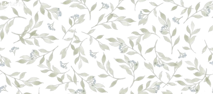 Berry Branches Small Green Off White - Family Fabrics B.V.