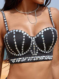 Black Crystal Bra That Makes Women Shine