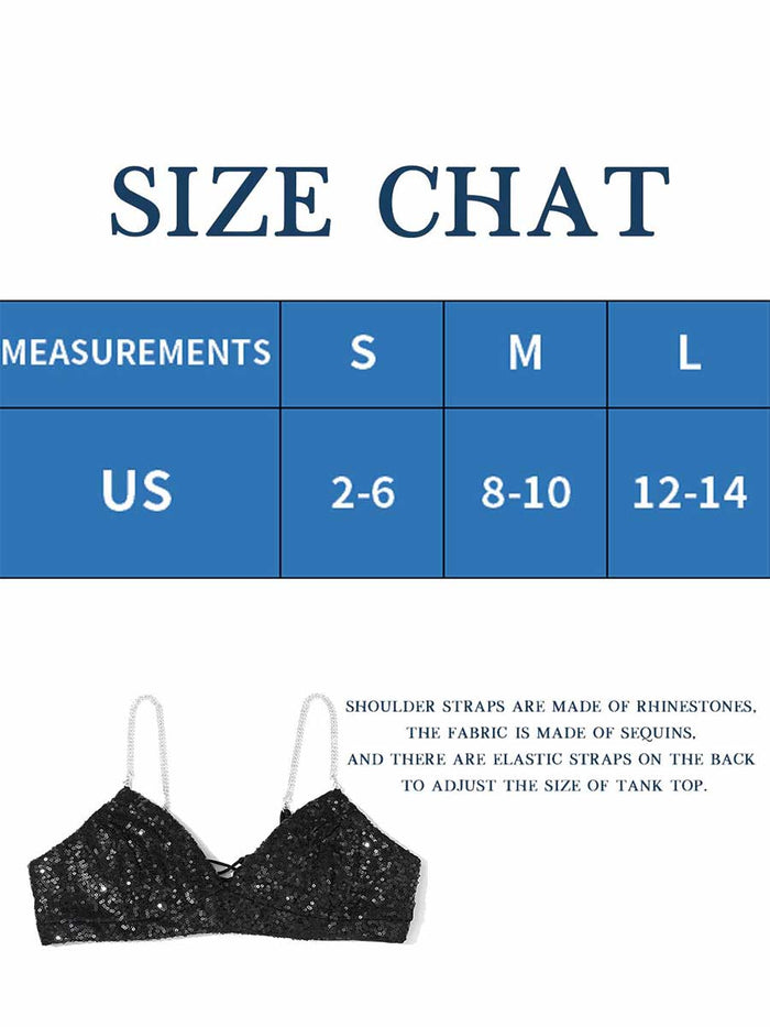 Black Glitter Bra