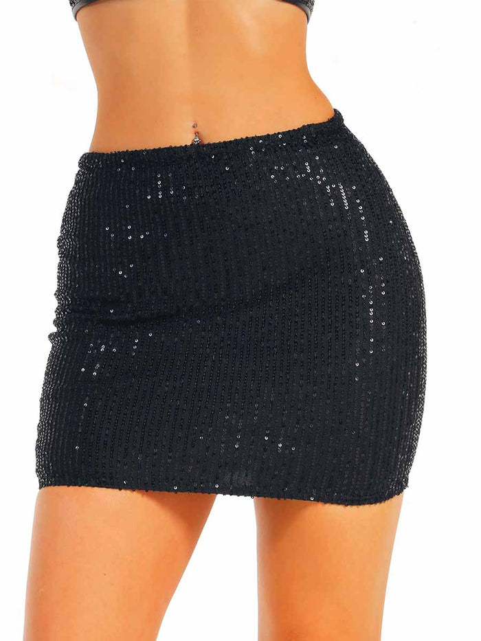 Black Glitter Two-Piece Set
