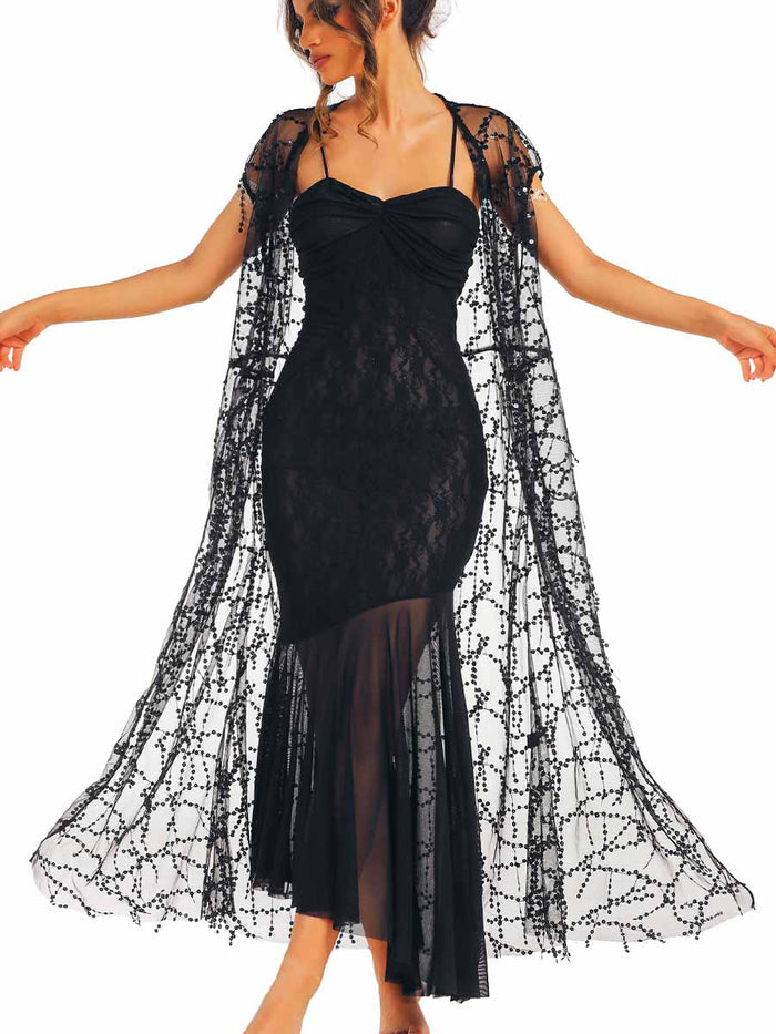 Black Lace Slip Dress