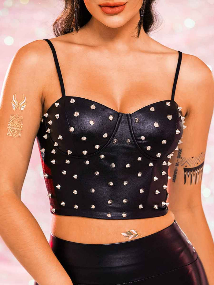 Black Punk Studded Bustier