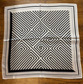 Black Stripe Silk Scarf