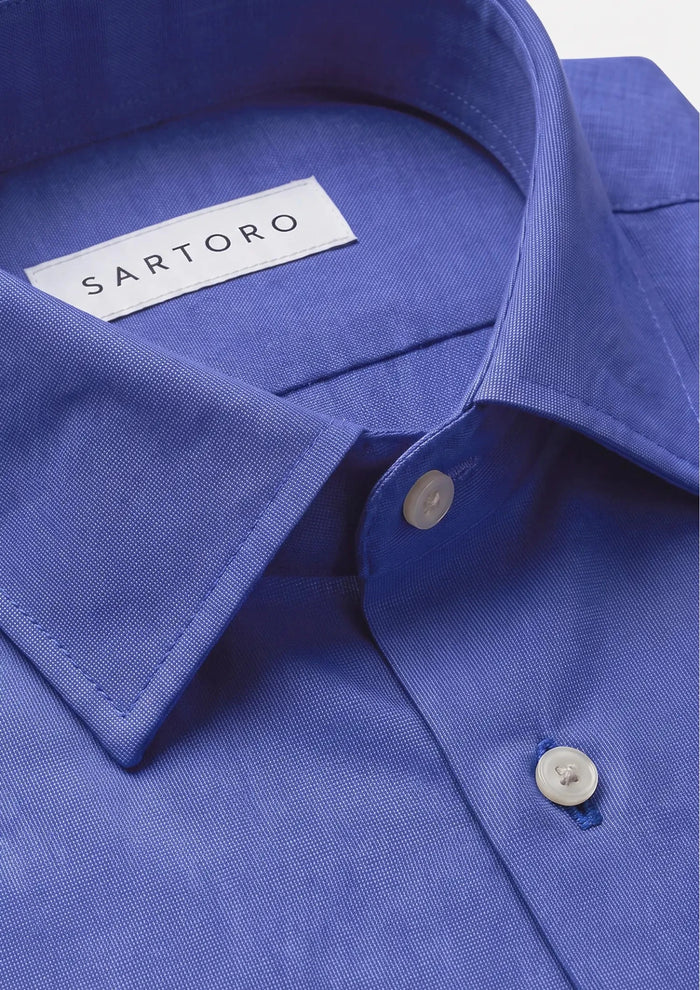 Blue Egyptian Cotton Shirt - SARTORO