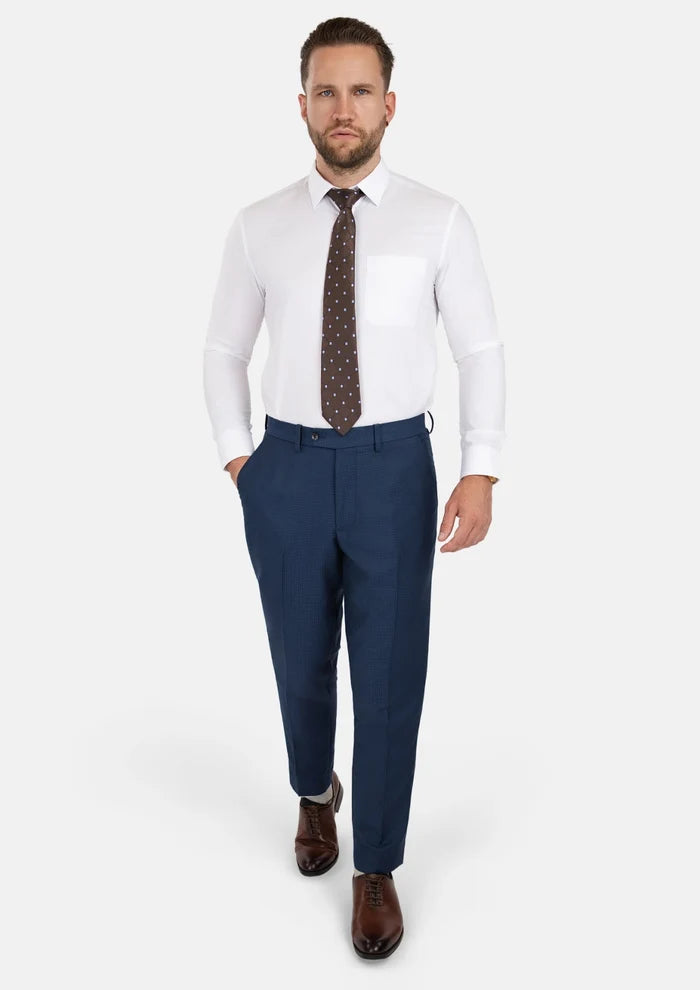 Blue Microcheck Pants - SARTORO
