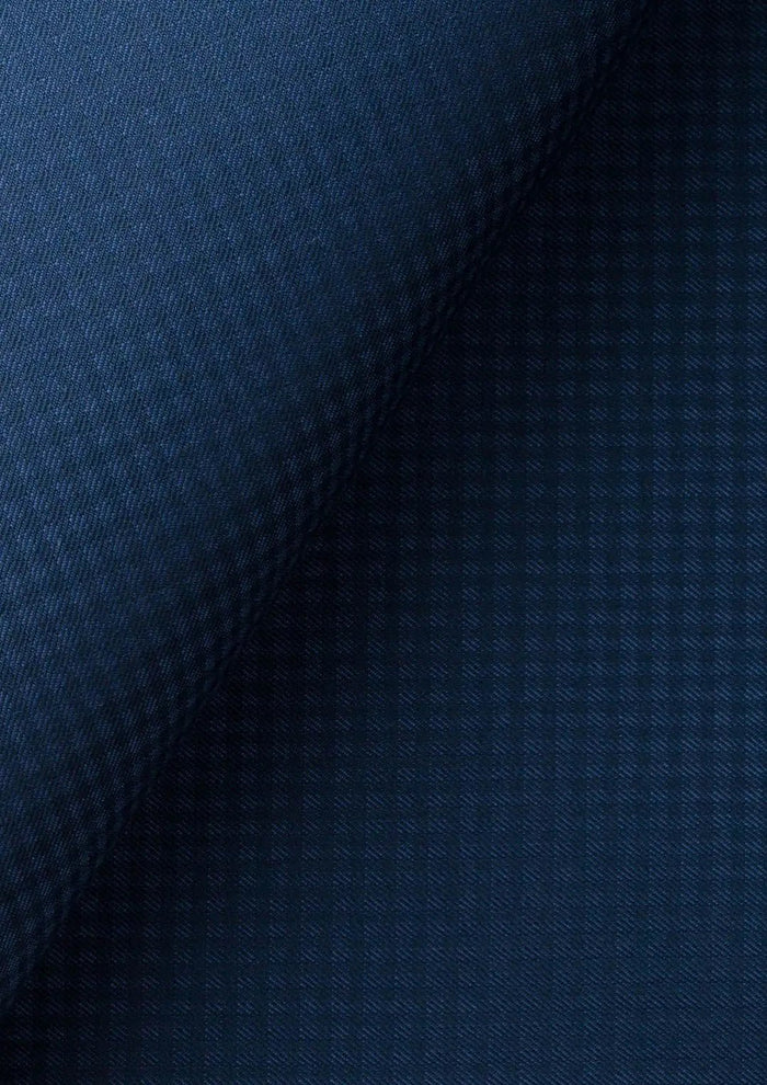 Blue Microcheck Vest - SARTORO