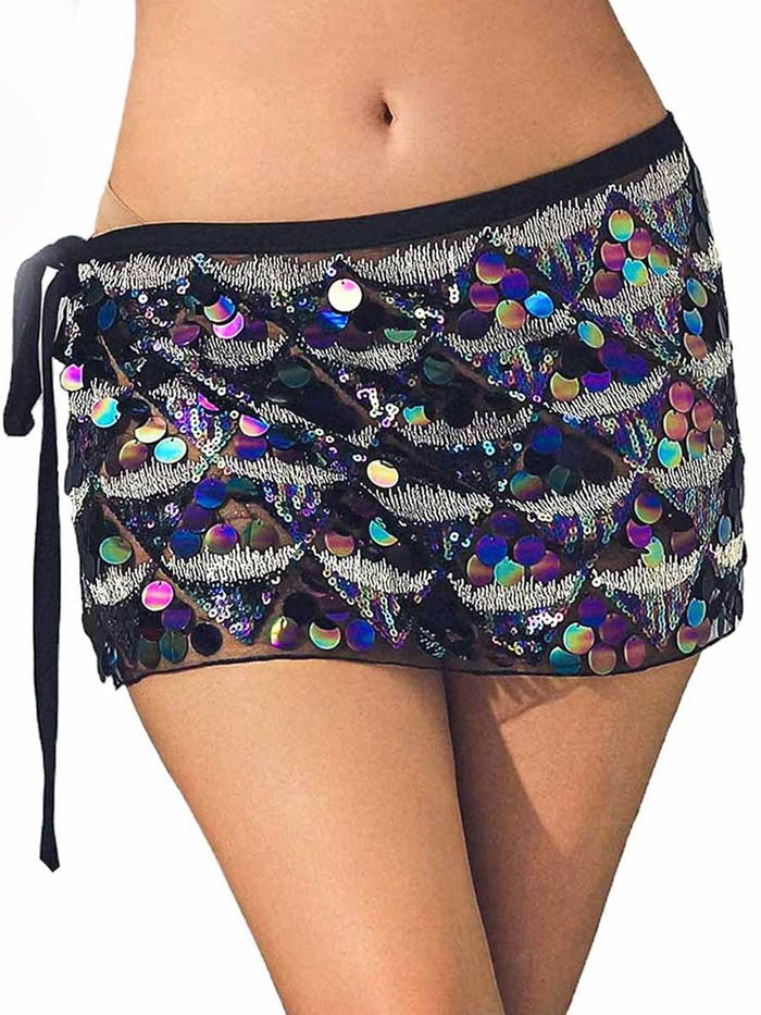 Bohemian Sequin Mini Skirt