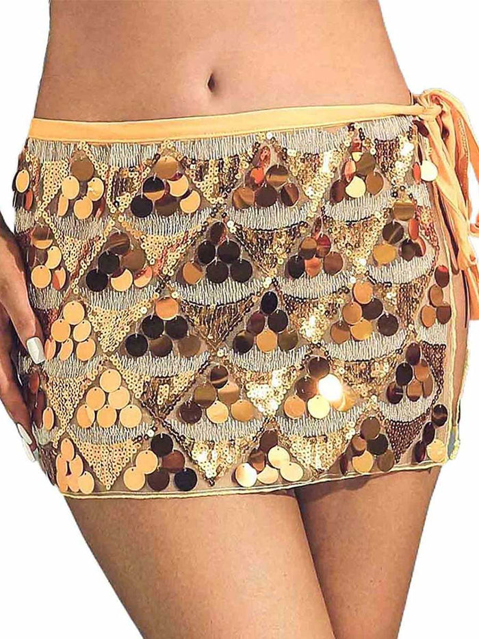 Bohemian Sequin Mini Skirt