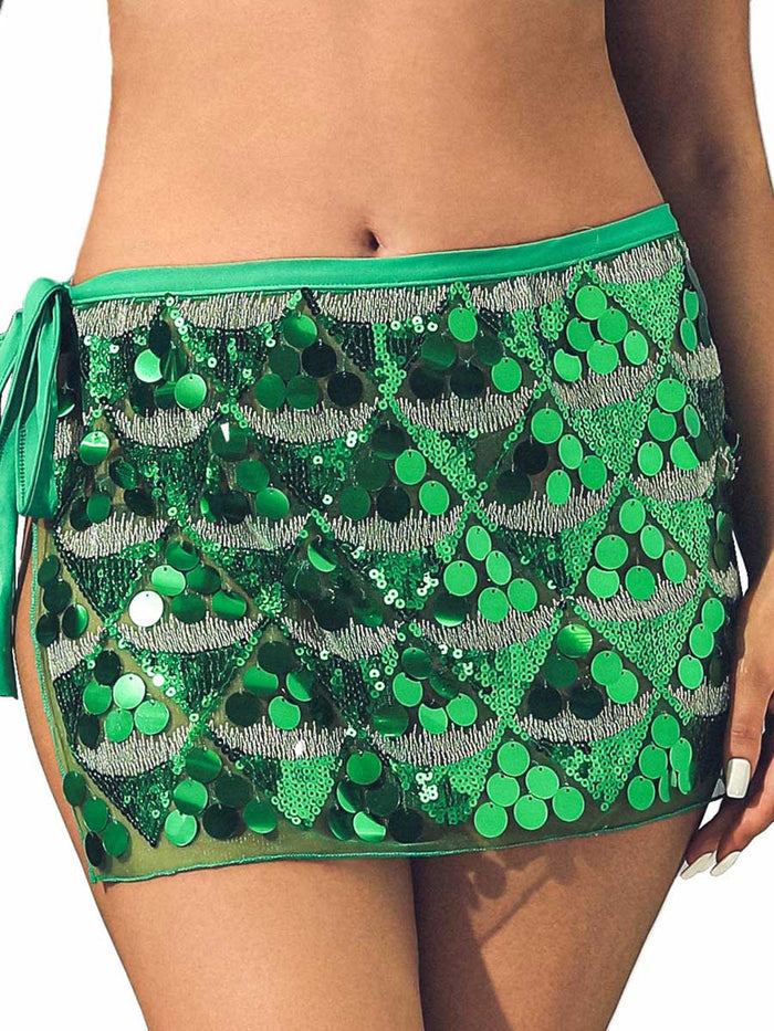 Bohemian Sequin Mini Skirt