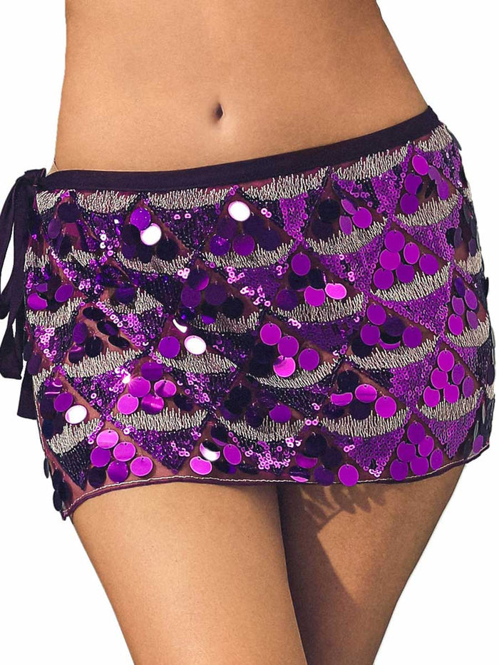 Bohemian Sequin Mini Skirt