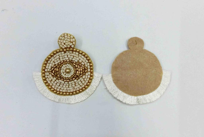 Bohemian Statement beaded evil eye earrings
