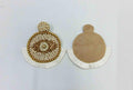 Bohemian Statement beaded evil eye earrings