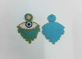 Bohemian Statement beaded evil eye earrings