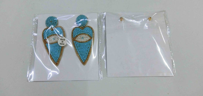 Bohemian Statement beaded evil eye earrings