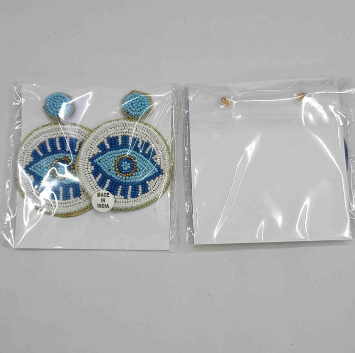 Bohemian Statement Beaded Evil Eye Earrings