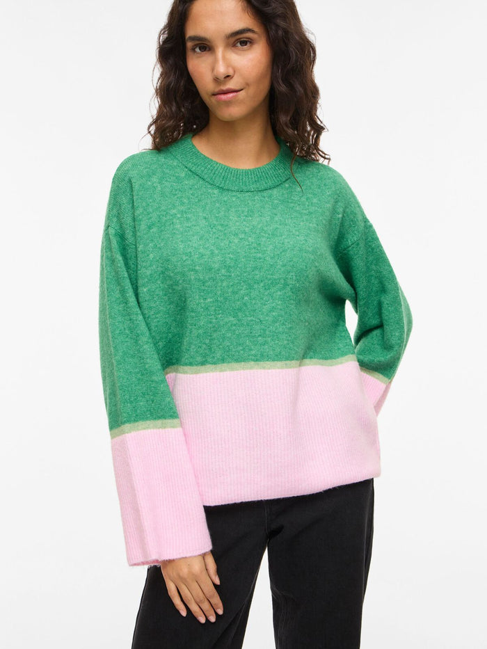 Bonnie Knit Jumper (Smoke Green/Cherry Blossom)