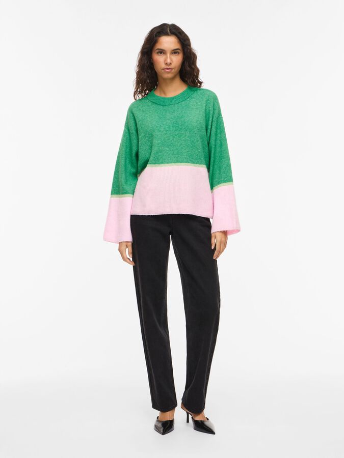 Bonnie Knit Jumper (Smoke Green/Cherry Blossom)