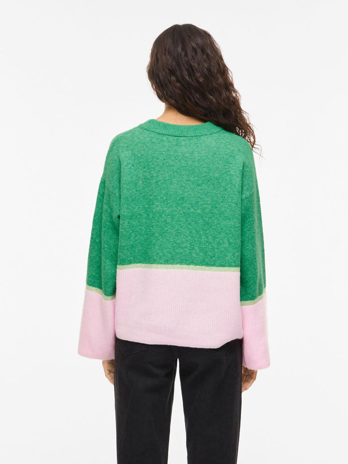 Bonnie Knit Jumper (Smoke Green/Cherry Blossom)