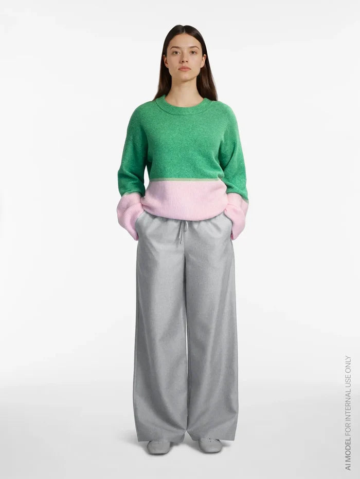 Bonnie Knit Jumper (Smoke Green/Cherry Blossom)