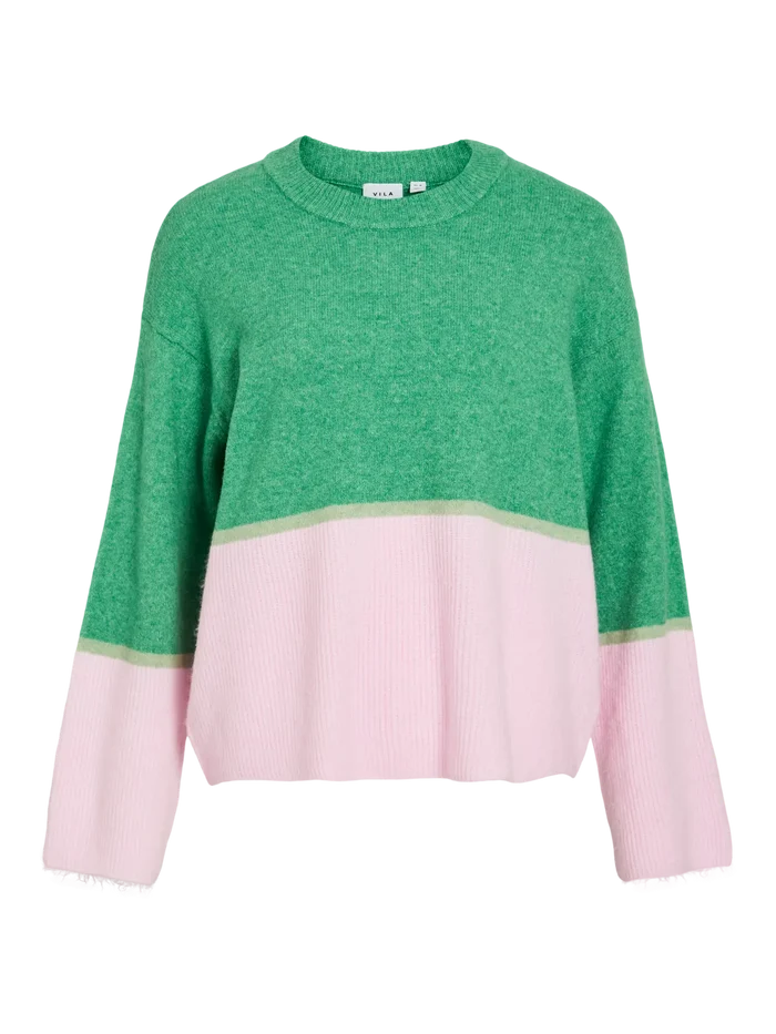 Bonnie Knit Jumper (Smoke Green/Cherry Blossom)