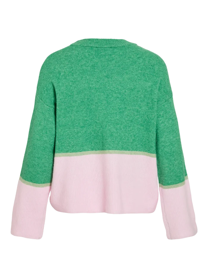 Bonnie Knit Jumper (Smoke Green/Cherry Blossom)