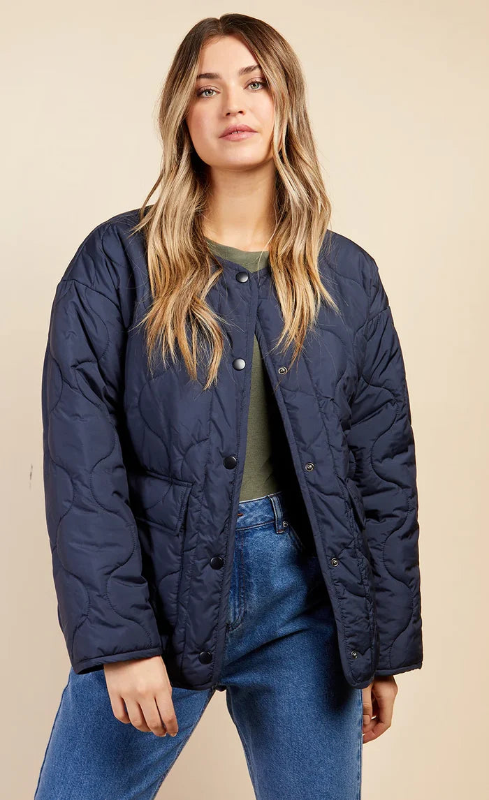 BREDA QUILTED JACKET (NAVY)