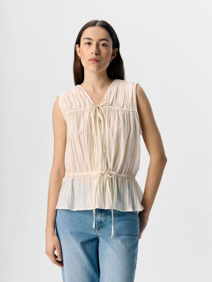 Bree Sleeveless Top (Sandshell)