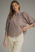 Breeze Through It Brown Top