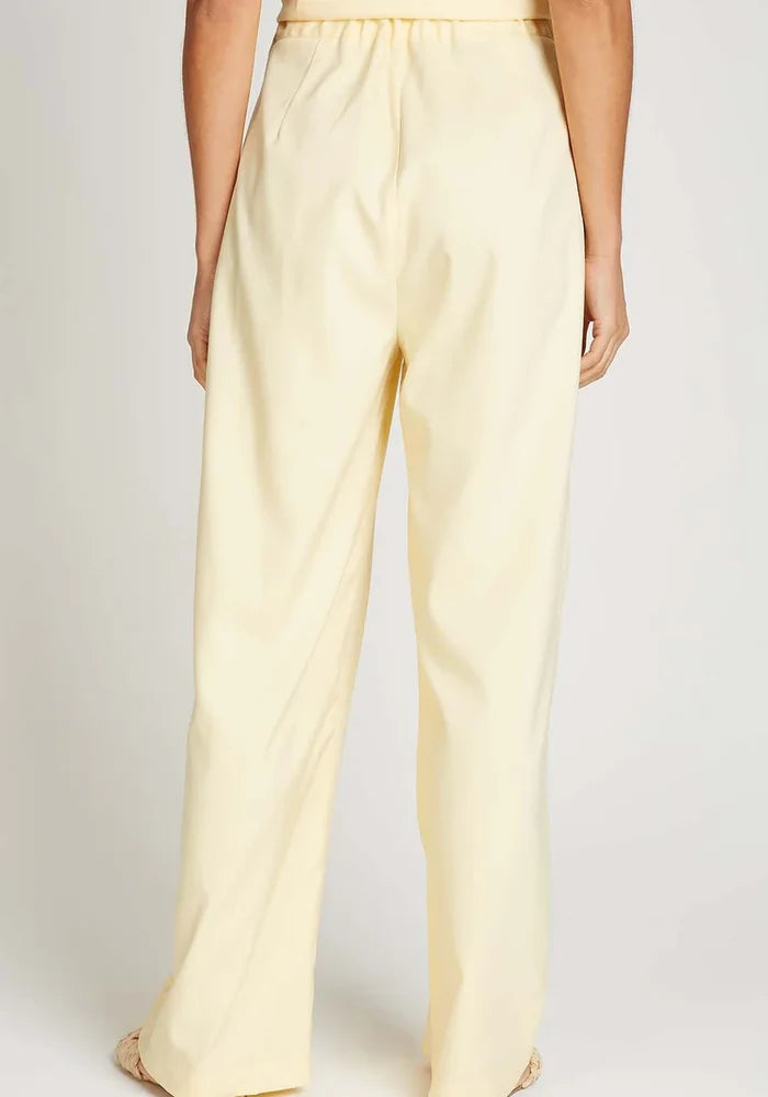 Brielle Wide Leg Trousers (Butter Yellow)
