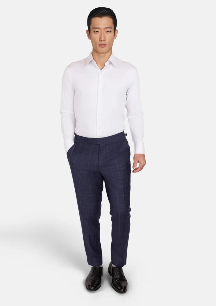 British Navy Checked Pants - SARTORO