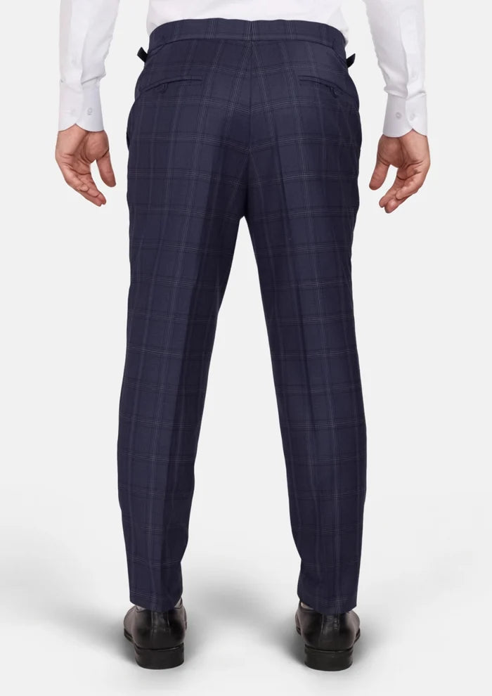 British Navy Checked Pants - SARTORO