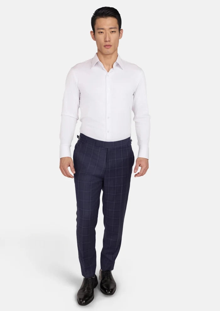 British Navy Checked Pants - SARTORO