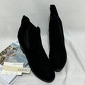 British-Style Platform Round-Toe Ankle Boots