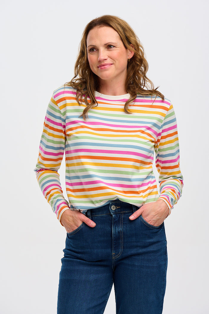 BRUNSWICK JERSEY TOP (MULTI/SOFT RETRO STRIPE)