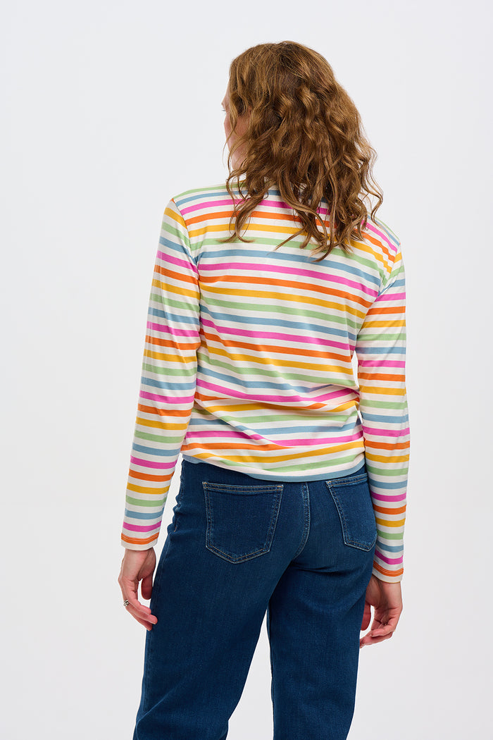 BRUNSWICK JERSEY TOP (MULTI/SOFT RETRO STRIPE)