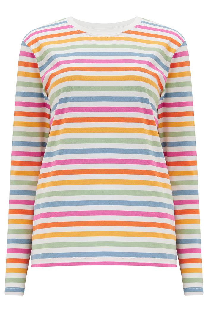 BRUNSWICK JERSEY TOP (MULTI/SOFT RETRO STRIPE)