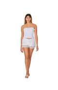 C-2186 White Strapless  Top.