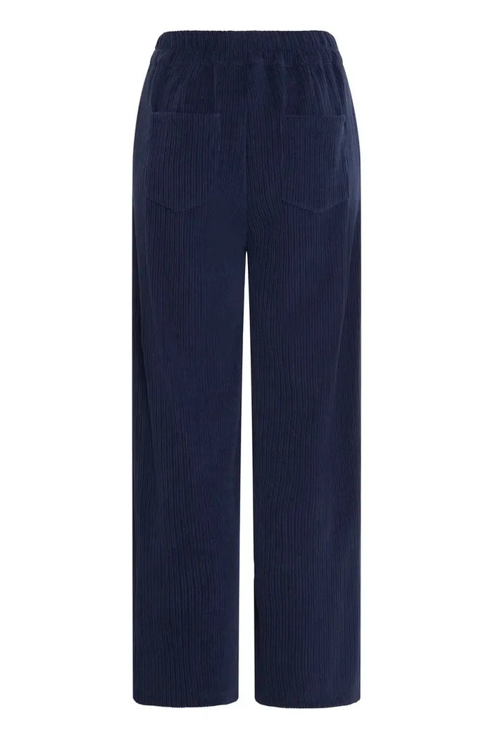 Callie Corduroy Wide Leg Pants (Patriot Blue)
