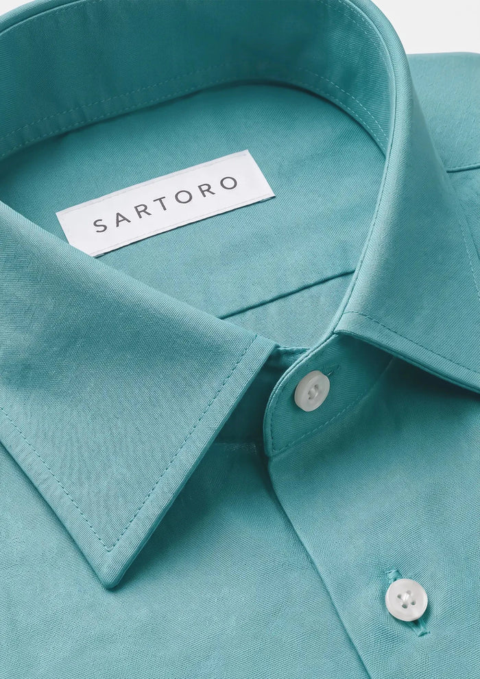 Capri Blue Linen Shirt - SARTORO