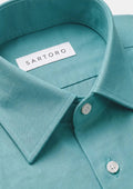 Capri Blue Linen Shirt - SARTORO