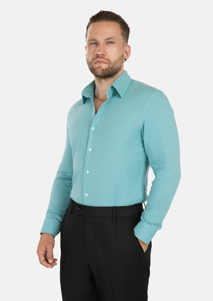 Capri Blue Linen Shirt